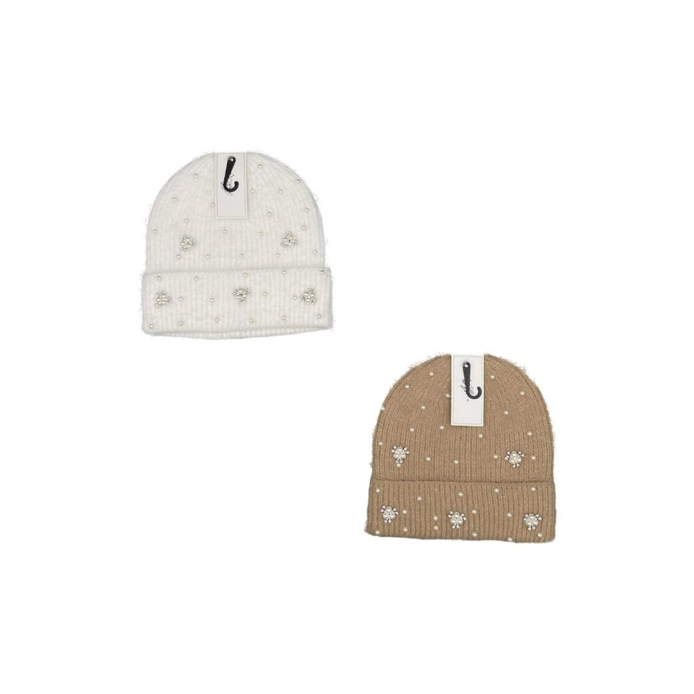 9. Pearl Stone Studded Beanie NWT